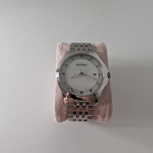 Bulova Silver Timepiece with White Face